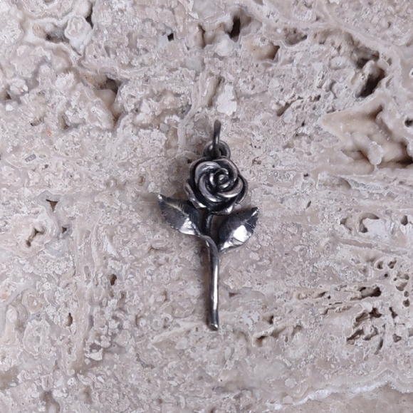 James Avery Sterling Silver Rose Pendant - Picture 2 of 6